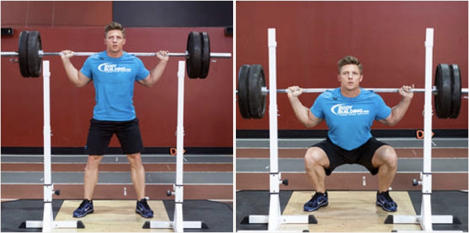 Приседания со штангой на плечах