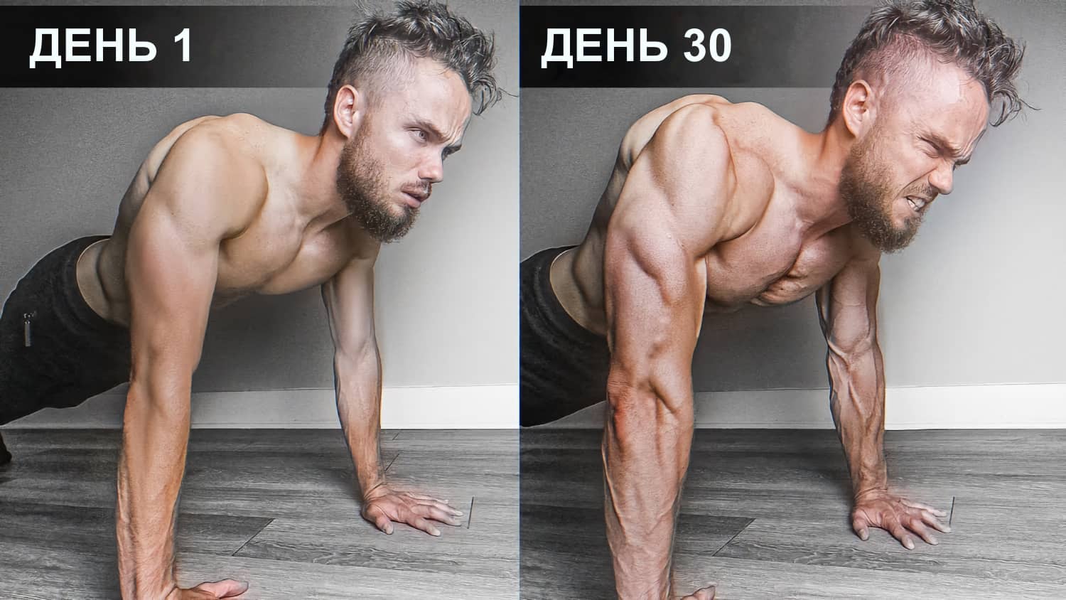 Результаты отжиманий от пола