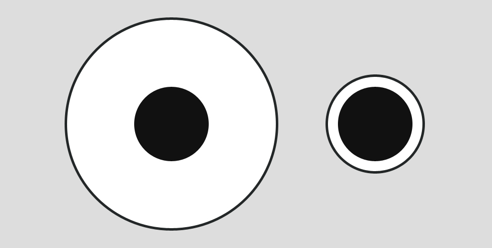 Разница в больших и маленьких тарелках