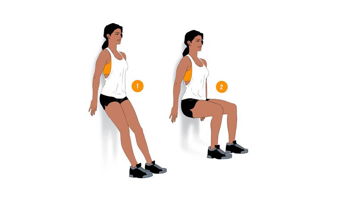 Как правильно делать приседания у стены